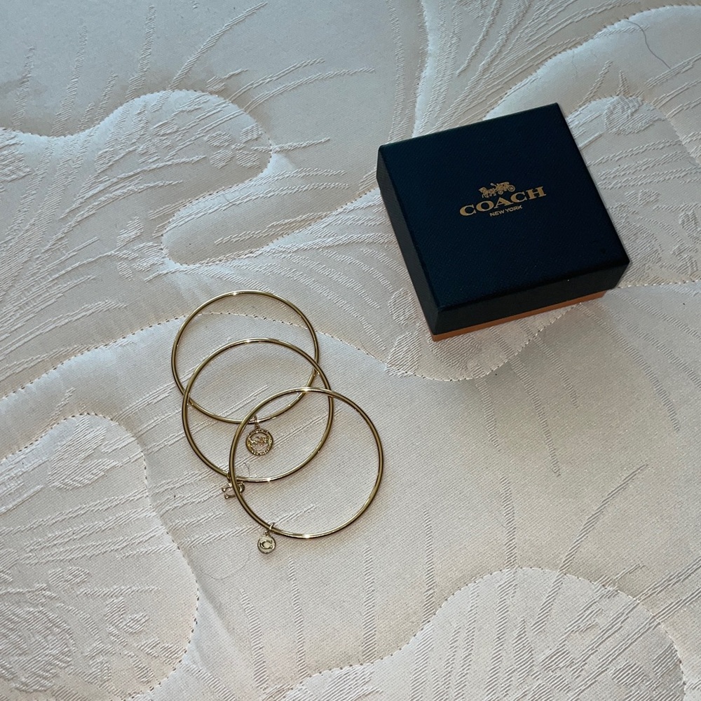 Coach Gold-Tone Bangle Trio